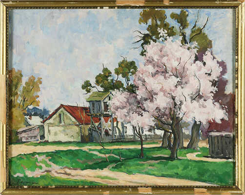 Сретенский Григорий Александрович. Цветущая слива 